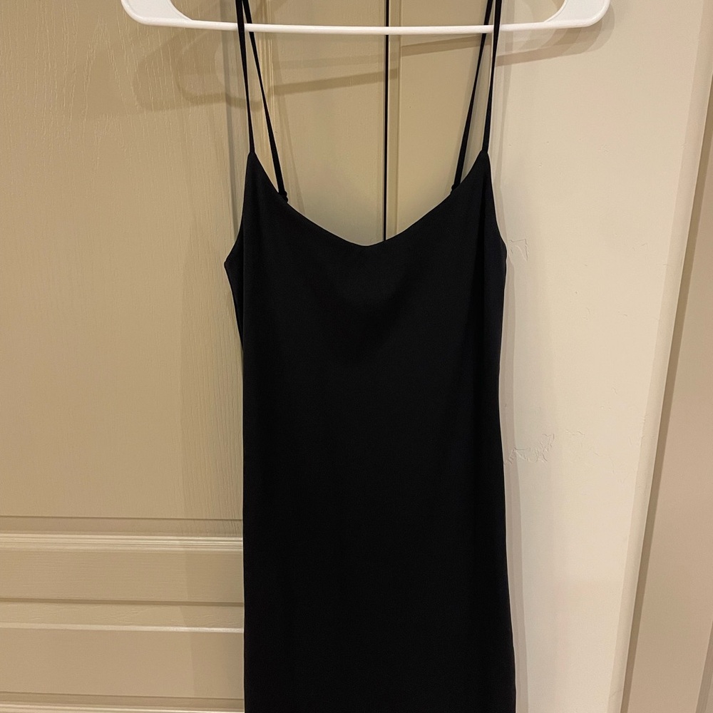 Aritzia Babaton Black Spaghetti Strap Mini Bodycon Dress